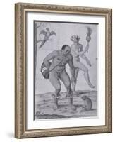 Brazilian Indians Dancing-John White-Framed Giclee Print