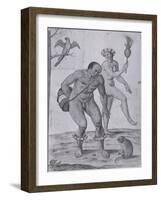 Brazilian Indians Dancing-John White-Framed Giclee Print