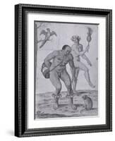 Brazilian Indians Dancing-John White-Framed Giclee Print