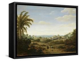 Brazilian Landscape by the River Senhor De Engenho-Frans Jansz Post-Framed Stretched Canvas