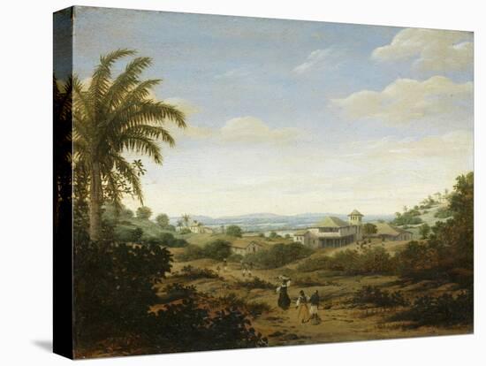 Brazilian Landscape by the River Senhor De Engenho-Frans Jansz Post-Stretched Canvas