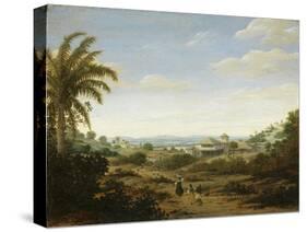 Brazilian Landscape by the River Senhor De Engenho-Frans Jansz Post-Stretched Canvas