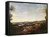 Brazilian Landscape with a Plantation-Frans Jansz Post-Framed Stretched Canvas