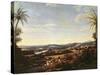 Brazilian Landscape with a Plantation-Frans Jansz Post-Stretched Canvas
