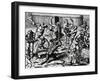 Brazilian Natives Cook and Eat Bodies of Slain Enemies, Engraving from Peregrinationes-Theodor de Bry-Framed Giclee Print