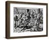 Brazilian Natives Cook and Eat Bodies of Slain Enemies, Engraving from Peregrinationes-Theodor de Bry-Framed Giclee Print