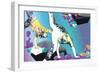 Brazilian People Playing Capoeira Martial Arts in Brazil. Abstract Illustration-Liya Zonova-Framed Art Print