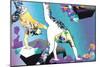 Brazilian People Playing Capoeira Martial Arts in Brazil. Abstract Illustration-Liya Zonova-Mounted Art Print