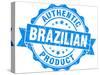 Brazilian Product Blue Grunge Stamp-aquir-Stretched Canvas