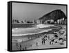 Brazilian Residents Relaxing at the Copacabana Beach-null-Framed Stretched Canvas