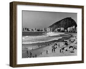 Brazilian Residents Relaxing at the Copacabana Beach-null-Framed Photographic Print