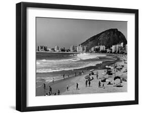 Brazilian Residents Relaxing at the Copacabana Beach-null-Framed Photographic Print