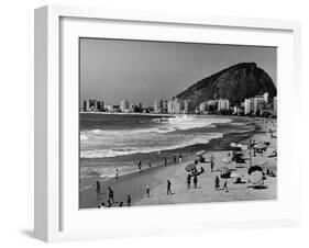 Brazilian Residents Relaxing at the Copacabana Beach-null-Framed Photographic Print