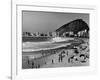 Brazilian Residents Relaxing at the Copacabana Beach-null-Framed Photographic Print