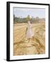 Brazilian Woman Walking Down a Sandy Road Carrying a Large Jar on Her Head-Dmitri Kessel-Framed Photographic Print