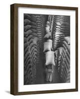 Brazilian Workers Carrying Large Sacks of Coffee Beans in Warehouse of Firm Lima, Noguera and Cia-John Phillips-Framed Photographic Print