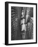 Brazilian Workers Carrying Large Sacks of Coffee Beans in Warehouse of Firm Lima, Noguera and Cia-John Phillips-Framed Photographic Print