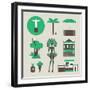 Brazillian Icons-vector pro-Framed Art Print