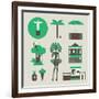 Brazillian Icons-vector pro-Framed Art Print