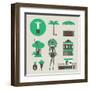 Brazillian Icons-vector pro-Framed Art Print