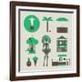 Brazillian Icons-vector pro-Framed Art Print