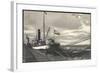 Bre Dötlingen, Blick Zur Pier, Seemann, Schiff-null-Framed Giclee Print