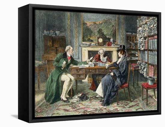 Breach of Promise, Published 1895-Walter Dendy Sadler-Framed Stretched Canvas