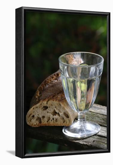 Bread and a glass of water during Lent, France-Godong-Framed Photographic Print