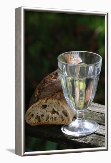 Bread and a glass of water during Lent, France-Godong-Framed Photographic Print