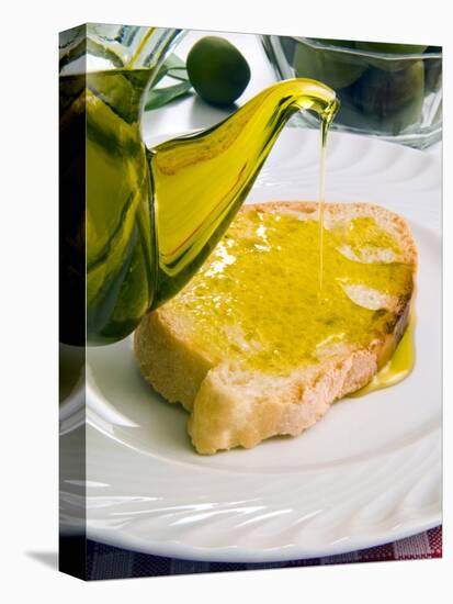 Bread and Olive Oil, Tuscany, Italy, Europe-null-Stretched Canvas