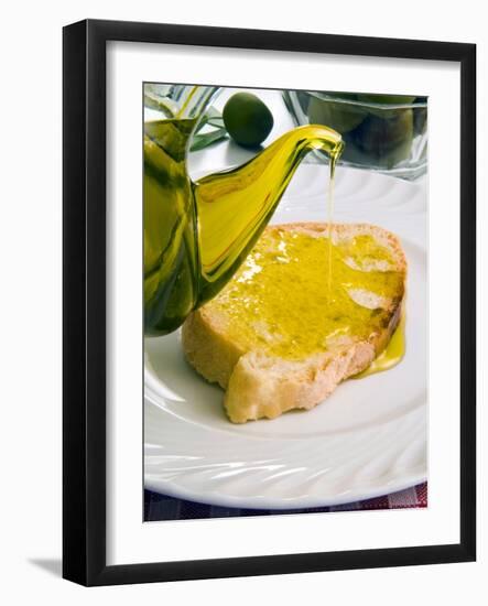 Bread and Olive Oil, Tuscany, Italy, Europe-null-Framed Photographic Print