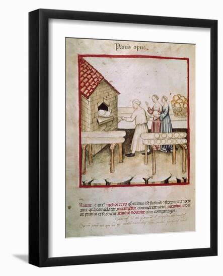 Bread Baking from Theatrum Sanitatis-null-Framed Giclee Print