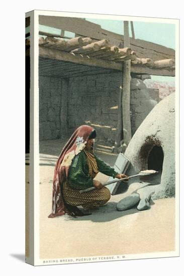 Bread Making, Tesuque Pueblo-null-Stretched Canvas