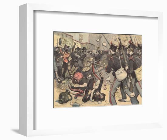 Bread Riots, Milano-null-Framed Art Print