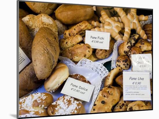 Bread Shop Window, Bergamo, Lombardy, Italy-Peter Adams-Mounted Photographic Print