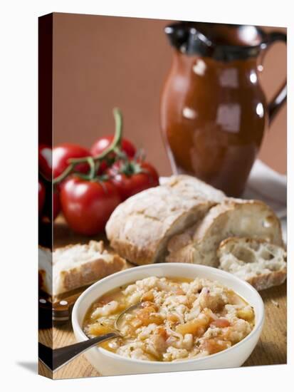 Bread Soup with Tomatoes-null-Stretched Canvas