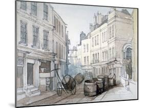 Bread Street Hill and St Nicholas Olave Churchyard, City of London, C1850-Thomas Colman Dibdin-Mounted Giclee Print