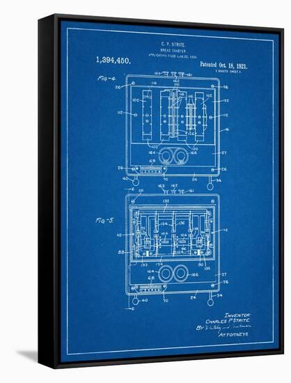 Bread Toaster Patent-null-Framed Stretched Canvas