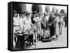 Breadline in Los Angeles Serving Soup and Bread-null-Framed Stretched Canvas