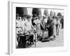 Breadline in Los Angeles Serving Soup and Bread-null-Framed Photo