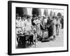 Breadline in Los Angeles Serving Soup and Bread-null-Framed Photo