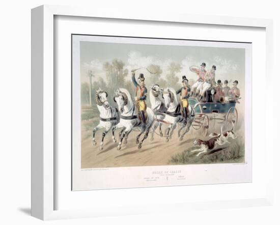 Break de chasse, depart des chasseurs-Victor-Jean Adam-Framed Giclee Print