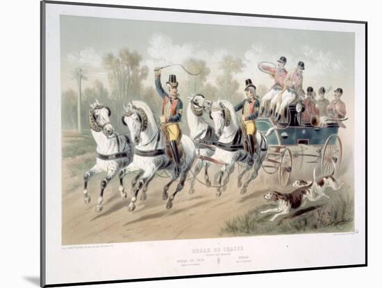 Break de chasse, depart des chasseurs-Victor-Jean Adam-Mounted Giclee Print