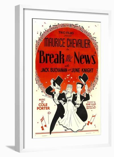 Break The News, Maurice Chevalier, June Knight, Jack Buchanan, 1938-null-Framed Art Print