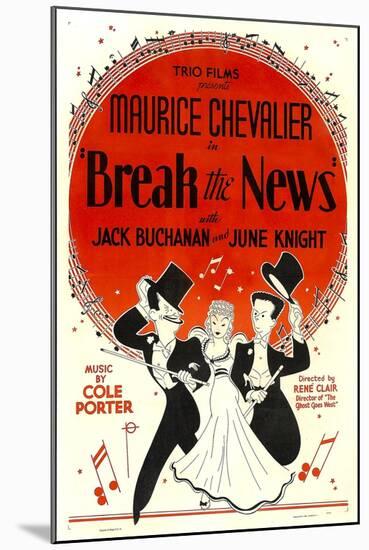 Break The News, Maurice Chevalier, June Knight, Jack Buchanan, 1938-null-Mounted Art Print