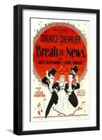 Break The News, Maurice Chevalier, June Knight, Jack Buchanan, 1938-null-Framed Art Print