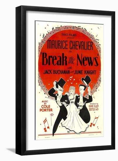 Break The News, Maurice Chevalier, June Knight, Jack Buchanan, 1938-null-Framed Art Print