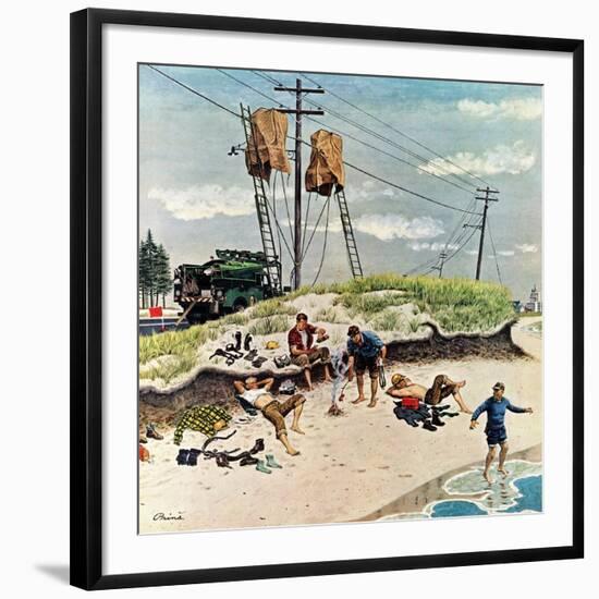 "Break Time", August 10, 1957-Ben Kimberly Prins-Framed Giclee Print