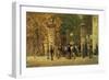 Break Time During Work on Exhibition of 1881, Painted in 1887 by Filippo Carcano (1840-1914)-null-Framed Giclee Print