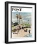"Break Time" Saturday Evening Post Cover, August 10, 1957-Ben Kimberly Prins-Framed Giclee Print